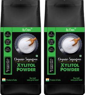 La Casa Organic Xylitol 100% Natural Sweetener for Diabetes | Combo Pack of 2 | Sugarfree | Keto Sweetener | Very Low Glycemic Impact | Sweetener