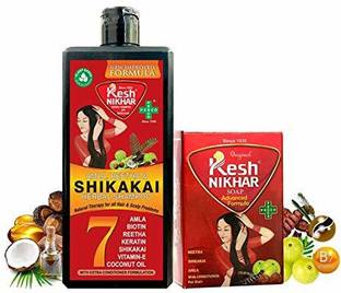 Kesh NIKHAR Amla Reetha Shikakai Shampoo 500Ml + Hair Soap 100 GM