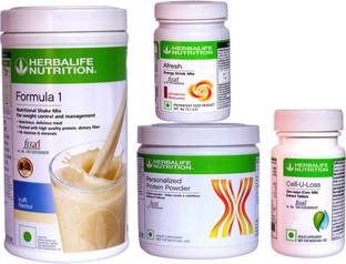 HERBALIFE Extraordinary Weight Loss Combo - Formula 1,PPP & Afresh With Cell U Loss Tablet Energy Drink