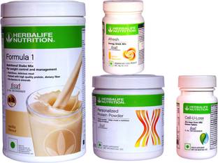 HERBALIFE Extraordinary Weight Loss Combo- Formula 1, Protein , Afresh & Cell U Loss Tablet Energy Drink