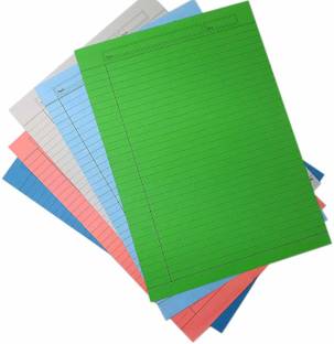 KRASHTIC One Side Ruled Sheets Paper for Project Work. Set of 40 Sheets Ruled A4 100 gsm Project Paper