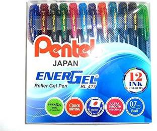 PENTEL Energel Metal Roller (12 Colours) Gel Pen