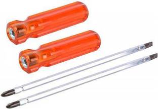 Trishul 2-in-1 Screwdriver 200mm x 6mm - Pack of 2 Standard Screwdriver Set (Pack of 2) Standard Screwdriver
