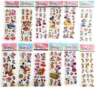 Super Easy 0.9 cm Mickey Mouse Character Puffy 3D Cute Funny ( 10 Sheets) Self Adhesive Sticker