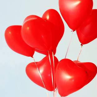 MZXQA Solid Heart Shape 9" Inch Latex Balloon