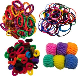 barakath Hair rubber Band Ties 150 Piece Combo Multicolour Rubber Band