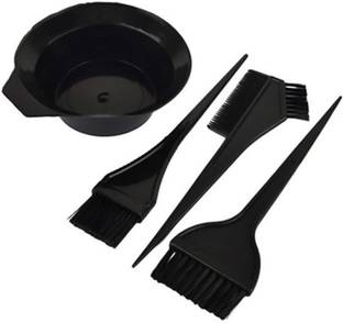 Aravli Hair Dye Bowl And Brushes Set For Men And Women, Saloon Accessories, Comb Brushes Kit Set, Black, 25 Grams, Pack Of 1