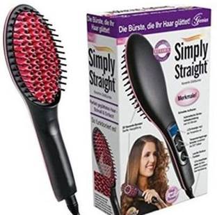 VVG TRADERS Digital Electric Comb Heating Detaining Brush Simply Straight Hair Straightener Hair Straightener (Black, Pink) Hair Straightener Brush