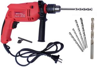 Inditrust 13mm Impact Drill Machine With 5pc Masonry and 1pc Wood drill bit set (Pack of 3) Rotary Ham...
