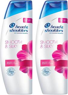 HEAD & SHOULDERS Anti Dandruff Smooth & Silky Shampoo Each 340ml Pack Of 2
