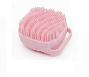 Sweetpea Bath Brush Silicone Bathroom Massage Brush And Can Filling Shampoo Scrubber Soap Dispenser Bathing Brush Hair Washing Comb Shower Foot Scrubber Brush