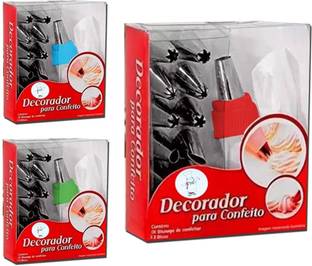 Anokhi 12 Piece Cake Decorating Set Frosting Icing Piping Bag Tips with Steel Nozzles Kitchen Tool Set