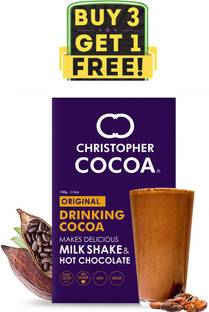 Christopher Cocoa Drinking Chocolate Cocoa Powder, Dark No Sugar, 100g