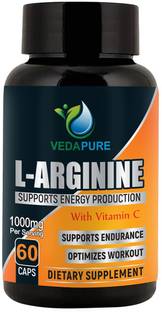 vedapure naturals L-Arginine Nitric Oxide Booster Supplement For Energy - 60 capsules