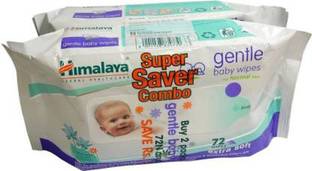 HIMALAYA Baby Wipes Combo Packet 72+72