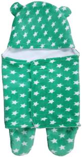 BRANDONN Polka Single Hooded Baby Blanket for  Mild Winter
