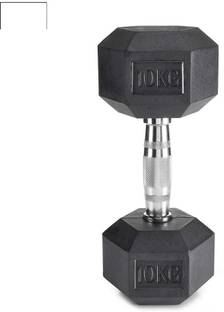 Satya Cast Iron Hexagon Dumbbell 10kg Single Fixed Weight Dumbbell