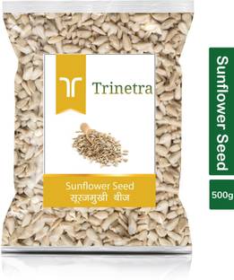 Trinetra Best Quality Raw Sunflower Seeds-500gm (Pack Of 1) Sunflower Seeds