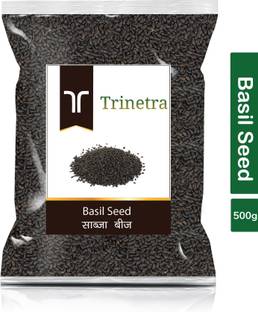 Trinetra Best Quality Raw Sabja Seeds (Basil)-500gm (Pack Of 1) Basil Seeds