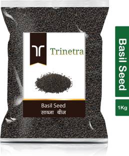 Trinetra Best Quality Raw Sabja Seeds (Basil)-1Kg (Pack Of 1) Basil Seeds