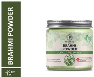 puranex 100% Natural & Pure Brahmi Powder For Natural Texture, Strong, Shiny, Spilt ends & Dandruff Free Hair- Hair Pack 100 GM (Pack of 1) 100 GM Each