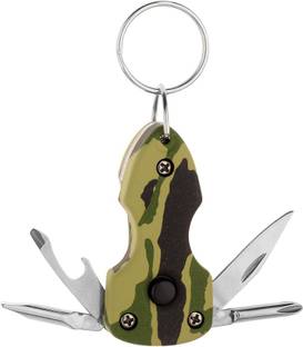 Flipkart SmartBuy Army Keychain with Torch, Screwdriver, Knife & Bottle Opener Key Chain