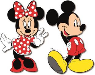 Bhai Please Mickey and Minnie Wooden Fridge Magnet Fridge Magnet Pack of 1