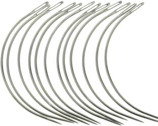 पोनी Stainless Steel Curved Mattress Upholstery Hair Weaving Needles, 25 Pieces हैंड सेविंग सुई