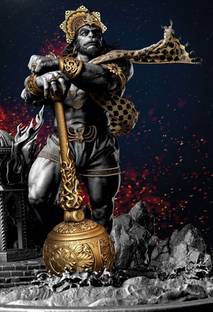 Hanuman Ji Wall Poster For Home And office Décor With Gloss Lamination Print on 300gsm Thickness Paper (Size 13 inch X 19 Inch, Rolled) Multicolor Paper Print