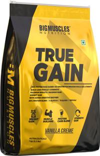 BIGMUSCLES NUTRITION True Gain Lean Whey Protein Muscle Mass Gainer, 3g Creatine, 1000 Kcal Per Serv. Weight Gainers/Mass Gainers
