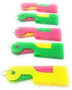 Wishland Set of 5 Pcs Automatic Plastic Needle Threader Thread Guide Needle Device Sewing Needle Plate