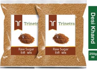 Trinetra Best Quality Desi Khand (Raw Sugar)-250gm (Pack Of 2) Sugar