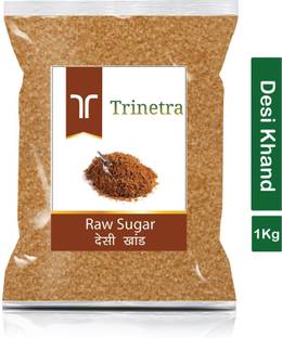 Trinetra Best Quality Desi Khand (Raw Sugar)-1Kg (Pack Of 1) Sugar