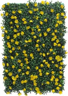supermarche Artificial Garden Wall Mats with Leaves And Flowers for Vertical, Home Decor, Garden Decoration, Balcony Wall Wild Artificial Plant Wild Artificial Plant