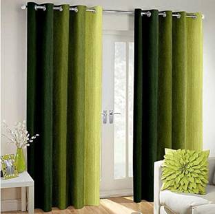 Nikunj Fabs 213.36 cm (7 ft) Polyester Blackout Door Curtain (Pack Of 2)