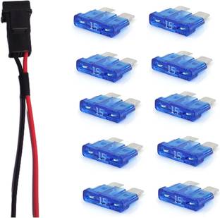 PBROS 15 Amp Blade Fuse & holder 12 V Plastic Ceramic Blade Fuse-10 pcs 15 Amp Blade Fuse & holder 12 V Plastic Ceramic Blade Fuse-10 pcs Electrical Fuse