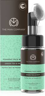 THE MAN COMPANY Foaming | Green Tea and Neem | Acne, Pimple | Exfoliating Brush | 100ml | Oily/Normal Skin Face Wash