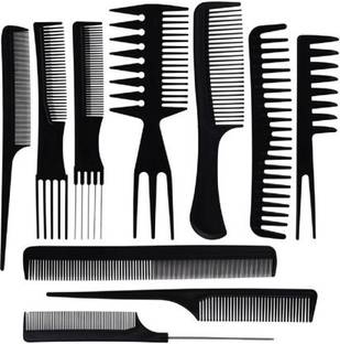 Shopeleven Parlour & Salon Accessories Hair Comb Set For Men And Women Use, Black W17