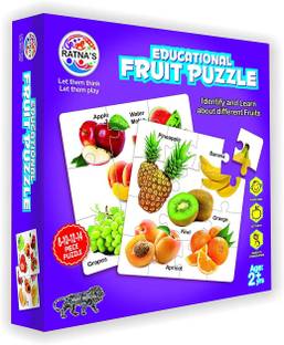 PEZYOX Educational Fruit Jigsaw Puzzle for Kids to Enhance Their Knowledge About Fruit and Teach Your Kids About Fruits.