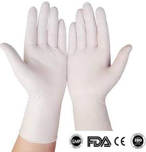 DM Eco - Premium Quality Disposable-White-Non-Slip-Oilproof-Anti-static-Latex-Glove-Multifunction-Household-Cleaning- Food Grade Quality (Small Size) FDA / ISO 9001:2015 Certified Company Latex Examination Gloves