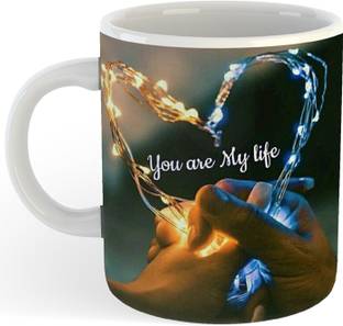 RS CASE "You Are My Life" "(Couple Heart)" , Gift For Friends , Lovers , Valentine's day , Anniversary Gift , Valentine Ceramic Coffee Mug