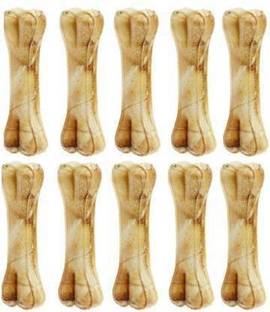 kuku Pet Food & Supplies Bones White Dog Chew 5 Inch Pack of 10 Dog Chew Chicken Dog Chew
