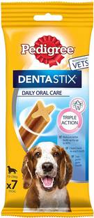 PEDIGREE DENTASTIX LARGE Daily Oral Care Treats for Dog, Large Breed (25 KG+) Weekly Pack 7 Sticks Dog Treat