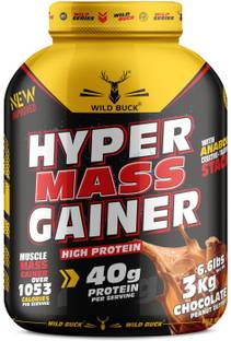 WILD BUCK Hyper Mass Gainer With Power Of Creatine, Taurine For Hardcore Muscle Growth Weight Gainers/Mass Gainers