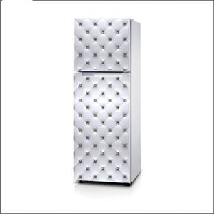 AH Decals 60 cm Artistic Décor Royal White Designer Fridge Wrap Stickers-33 Removable Sticker