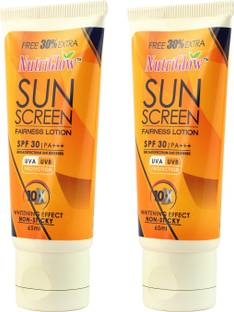 NutriGlow Sunscreen - SPF 50 PA+++ sunscreen fairness lotion set of 2
