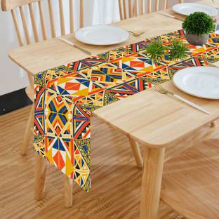 HOMADORN Multicolor 152 cm Reversible Table Runner