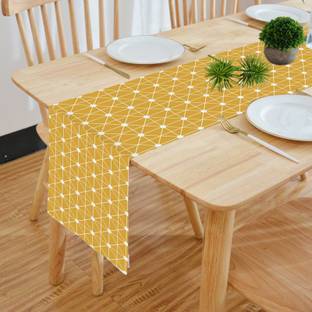 HOMADORN Yellow 152 cm Reversible Table Runner