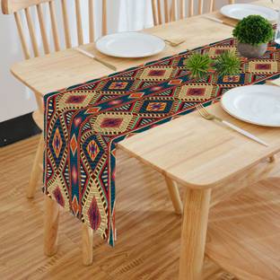 HOMADORN Multicolor 182 cm Reversible Table Runner