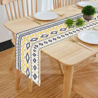 HOMADORN Multicolor 152 cm Reversible Table Runner